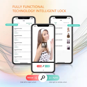 Cerradura de puerta inteligente con reconocimiento facial 3D, tarjeta biométrica automática Rfid IC, aplicación Wifi, cámara de seguridad, cerraduras digitales con huella dactilar