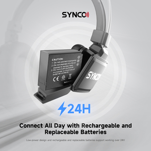 SYNCO Xtalk XPro <strong>2</strong>.4GHz <strong>Wireless</strong> <strong>2</strong>-<strong>Way</strong> <strong>Intercom</strong> Headset Communication <strong>System</strong> <strong>Wireless</strong> Microphone Communication to 500M Distance - Product Image 4