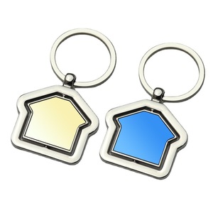 Promotional Various <strong>Shape</strong> Metal Custom Logo Real Estate <strong>Blank</strong> Keyring Key Chain llaveros House <strong>Shape</strong> <strong>Keychain</strong>