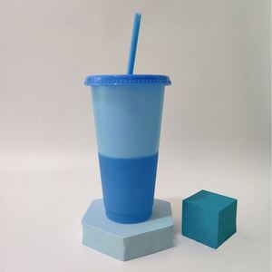飲料グリッター16オンス氷冷再利用可能タンブラープラスチックカーストロー24オンスコーヒードリンクコールドカップ