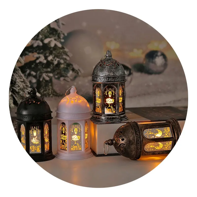 Ramadan ha prestato Ruzi digiuno affermazione preghiera candelabro lanterna candela elettronica lampada a vento decorazione Festival