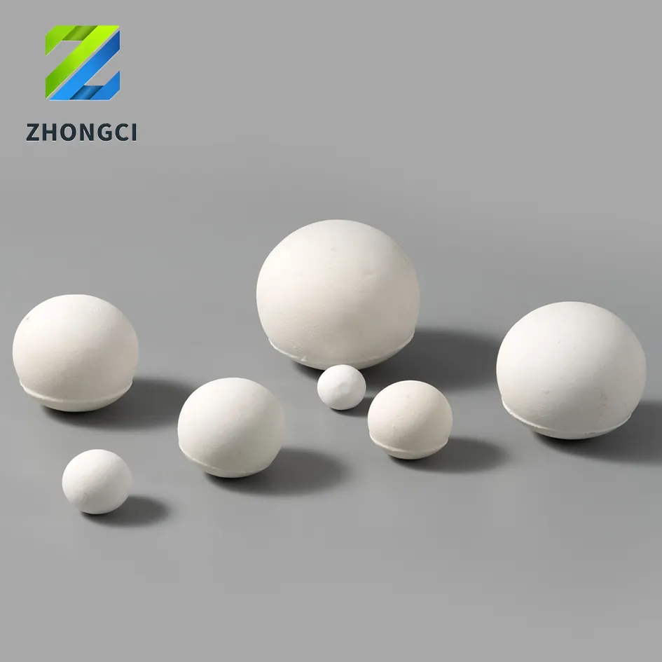 Medios de soporte inertes de bola de cerámica de alta alúmina 3mm 6mm 10mm 19mm 25mm 38mm 17% 23% 45% 92% 99% Al2O3 ofrecen diferentes tamaños