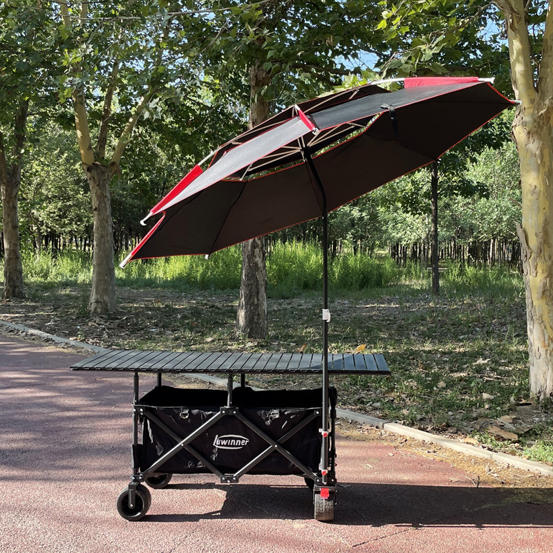Large stall cart (black) + sunshade (black)