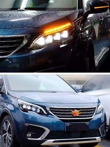 17-19 Peugeot 4008/5008 far takımı modifikasyonu için uygun, LED kristal Lens gündüz çalışan ışık, akan direksiyon - Product Image 6