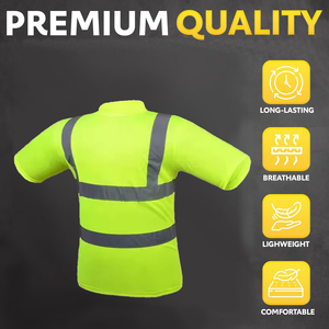 Nhà Máy biểu tượng tùy chỉnh thoáng khí & mồ hôi thấm vải cao khả năng hiển thị an toàn xây dựng Áo sơ mi - Product Image 3