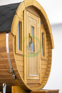La migliore vendita di casa cortile di legno per Sauna sala vapore resistente alle intemperie struttura del barile con cedro rosso & riscaldamento della stufa di pino