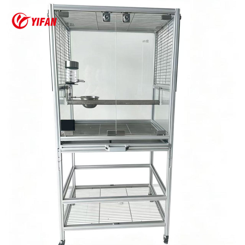 Jaula de 53*43*105cm + Estante de Almacenamiento + Jaula + Cuatro Accesorios