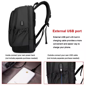 Tùy Chỉnh Thiết Kế Chống Trộm Chống Trộm Mochilas Du Lịch Phụ Nữ USB Máy Tính Xách Tay Ba Lô Túi Đi Học Ba Lô Không Thấm Nước 15.6 Oxford - Product Image 2