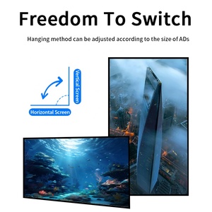 Подвесная цифровая вывеска Android Wifi программное обеспечение настенное крепление LCD рекламный экран