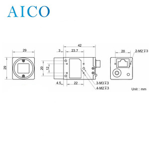 5MP sony IMX264 CMOS <strong>Sensor</strong> 2/3&quot; 2448 X 2048 Mono / Color GigE Vision V2.0 Protocol GenICam Global Shutter Area Scan Fa <strong>Camera</strong> - Product Image 2