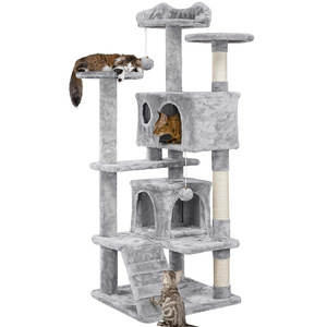 Multi-fungsional kucing pohon kucing rumah tangga kucing mewah menara pohon Kondominium mebel gores Post untuk anak kucing rumah untuk bermain - Product Image 2