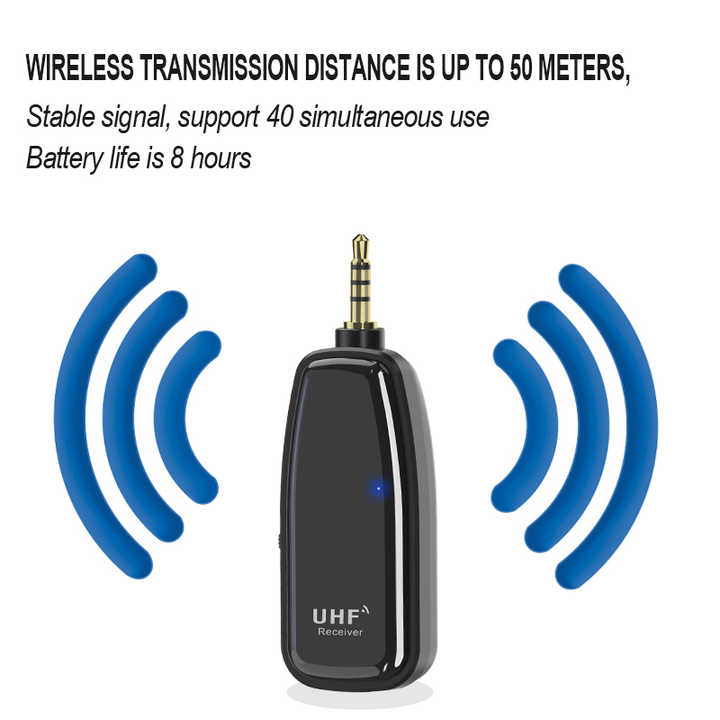Mini Wireless Microphone UHF Wireless Lapel Lavalier Microphone for Phones Cameras Computers Speakers Wireless Collar Microphone