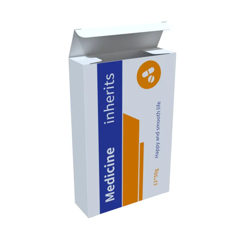 Boîte de papier de haute qualité à faible quantité minimale de commande pour la boîte d'emballage imprimée CMYK de conception personnalisée de médicament de pilule médicale