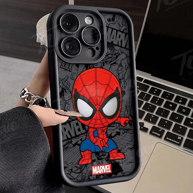 black cartoon spiderman