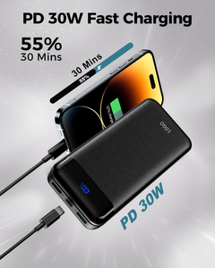 2025พาวเวอร์แบงค์มือถือ20000mAh ความจุเยอะพกพาได้รวดเร็วพร้อมจอแสดงผล LED ดิจิตอล - Product Image 3