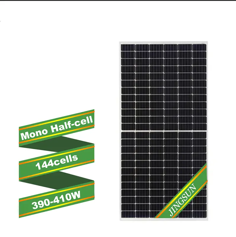 Jingsun 410w monocrystalline PERC आधा सेल सौर मॉड्यूल