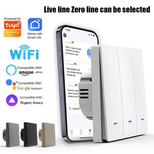 TUYA APP Control Smart WIFI Beleuchtung Wand schalter Drei Drucktasten Smart Wall Switches Unterstützung Alexa, Google Voice Control - Product Image 2