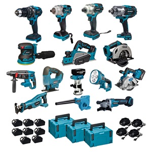 Maxwell 15-Piece elektrikli alet pil paketi takım endüstriyel Combo kiti matkap pistonlu testere elektrikli planya Jig testere kırpma makinesi