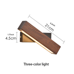 โคมไฟ LED ติดผนังสำหรับอ่านหนังสือทรงสี่เหลี่ยมผืนผ้าไฟ LED ตกแต่งแบบนอร์ดิกสำหรับใช้ในบ้าน - Product Image 5