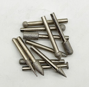 Midstar ponteiras de roteador, haste de 6mm galvanizada diamante ponteiras de roteador cnc montadas gravura para ferramentas rotativas