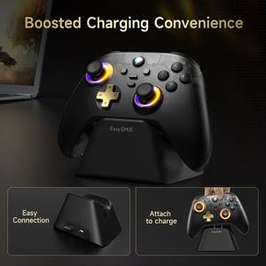 EasySMX D05 PC Gaming <strong>Controller</strong> with Charging Dock, Multi-Platform Gamepad with Hall Effect Joysticks, 2 Programming Buttons - Product Image 5