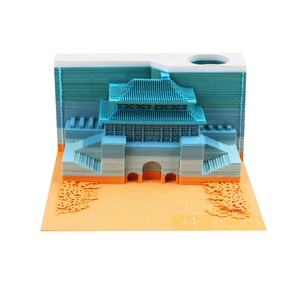 促销礼品创意纸便签贴传统建筑遮挡3D记事本 - Product Image 5