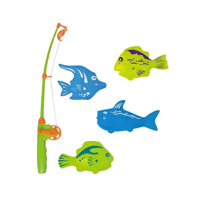 Juguete de baño de pesca, Juego de pesca magnético juguetes al aire libre Juego de pesca con 1 varillas magnéticas para niños