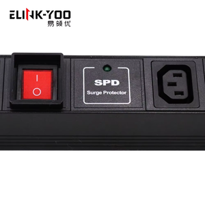 C13 8 salidas 10A básicas con producción de sobretensiones Consulte la hoja IEC 19 "1u PDU para equipos de distribución de energía de centro de cómputo - Product Image 4
