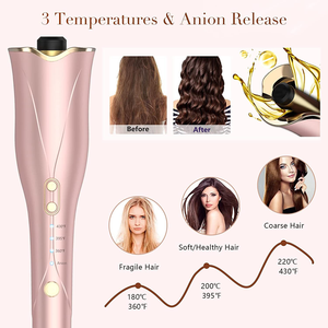 新着グラデーションカラーセラミック加熱プロフェッショナル電気カーリングアイロン回転32Mmヘアカーラー自動カーリング