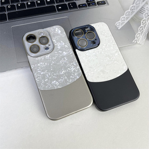 Lüks kadın tarzı deniz kabukları desen cam Lens filmi koruyucu kaplama PC Anti damla telefon iPhone için kılıf 16 13 14 ProMax 15 - Product Image 2