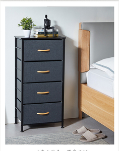 Kumaş depolama dolabı 4 çekmece kumaş Dresser dikey uzun Dresser depolama kulesi organizatör üniteleri çelik çerçeve ile