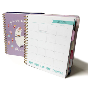 2023 2024 Free Sample Customized logo Size B5 Printing Weekly Hardcover Planner Journal <strong>Notebook</strong> with Colored <strong>Index</strong> Tab Divider - Product Image 4