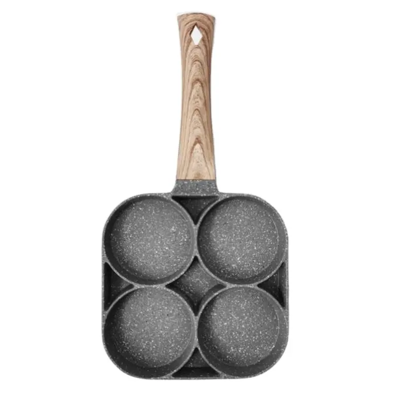 2024 nueva piedra médica sartén de tortilla de cuatro agujeros antiadherente pastelería utensilios de cocina olla Mini tortilla desayuno pan