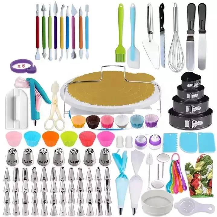 Suministros de decoración de pasteles rusos, Kit de utensilios de repostería para hornear, conjunto de accesorios con proveedor de fábrica, 333 Uds.