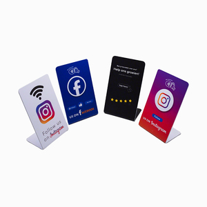 Reusable NFC Tap Card Display Google Review NFC Feedback Stand with QR <strong>Code</strong> - Product Image 4