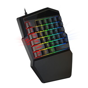 2024 teclado de una mano Macro programable ratón LED Gamer Mini teclado para juegos una mano y ratón para teléfono compatible con ergonómico - Product Image 2