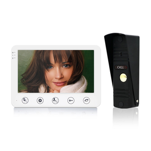 7 Inches Video <strong>Intercom</strong> <strong>System</strong> <strong>Wired</strong> Video Doorbell with IR Night Vision IP65 Rainproof Camera RFID Unlock <strong>2</strong> <strong>Way</strong> <strong>Intercom</strong> - Product Image 1