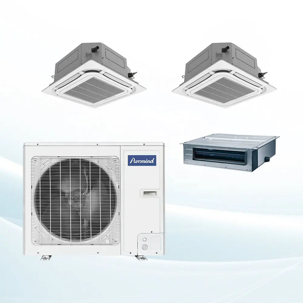 Gree 8-18kW çok fonksiyonlu Mini bölünmüş klima HVAC sistemleri R410a ticari OEM merkezi Aircon VRF VRV ısı pompası ev