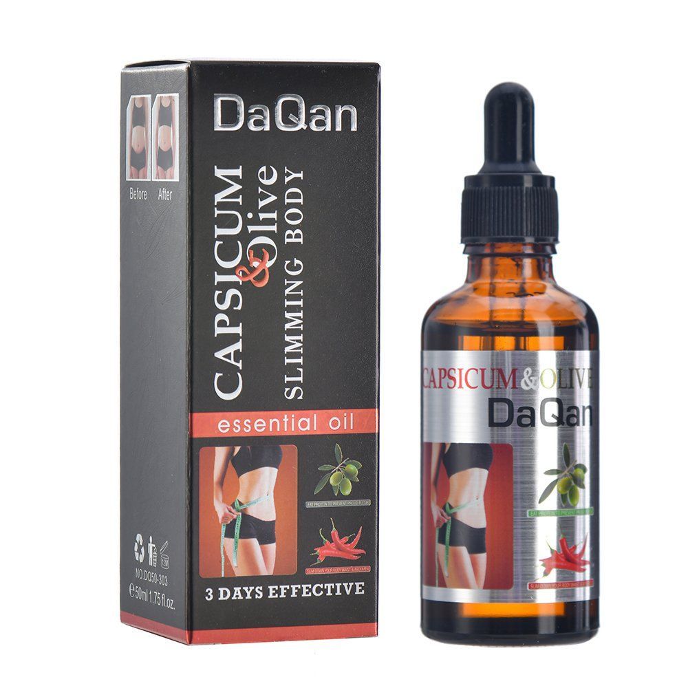 Huile amincissante pour le corps au capsicum et aux olives, 50 ml (DQ303)