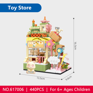 617006 <strong>Toy</strong> Store City Street Scene Creative Small Particle Model Educational Building Block <strong>Toy</strong> Set Kids Unisex <strong>Toy</strong> Decoration - Product Image 5