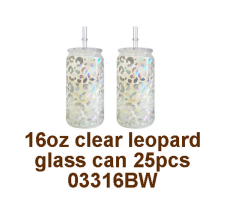 Clear Leopard -25pcs-03316BW