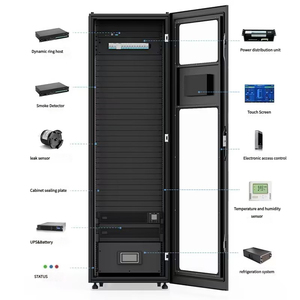 Veri merkezi için yüksek kalite cam kapi 42U sunucu rafı IDC akıllı Network dolabı fiyat listesi - Product Image 2