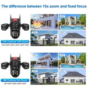 LX 10K 20MP cinque lenti a quattro schermi 10X Zoom ottico Wireless IP cctv telecamera di sicurezza wifi a colori visione notturna telecamera di rete - Product Image 4