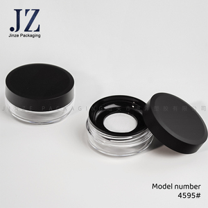 Jinze forma rotonda caso di polvere sciolta imballaggio vuoto con maglia elastica contenitore in polvere - Product Image 3