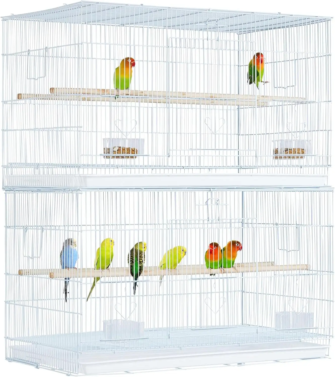 Metallo all'aperto voliera a piedi uccello bianco gabbia di volo grande gabbia per gli uccelli grandi pappagalli grandi cockatiel