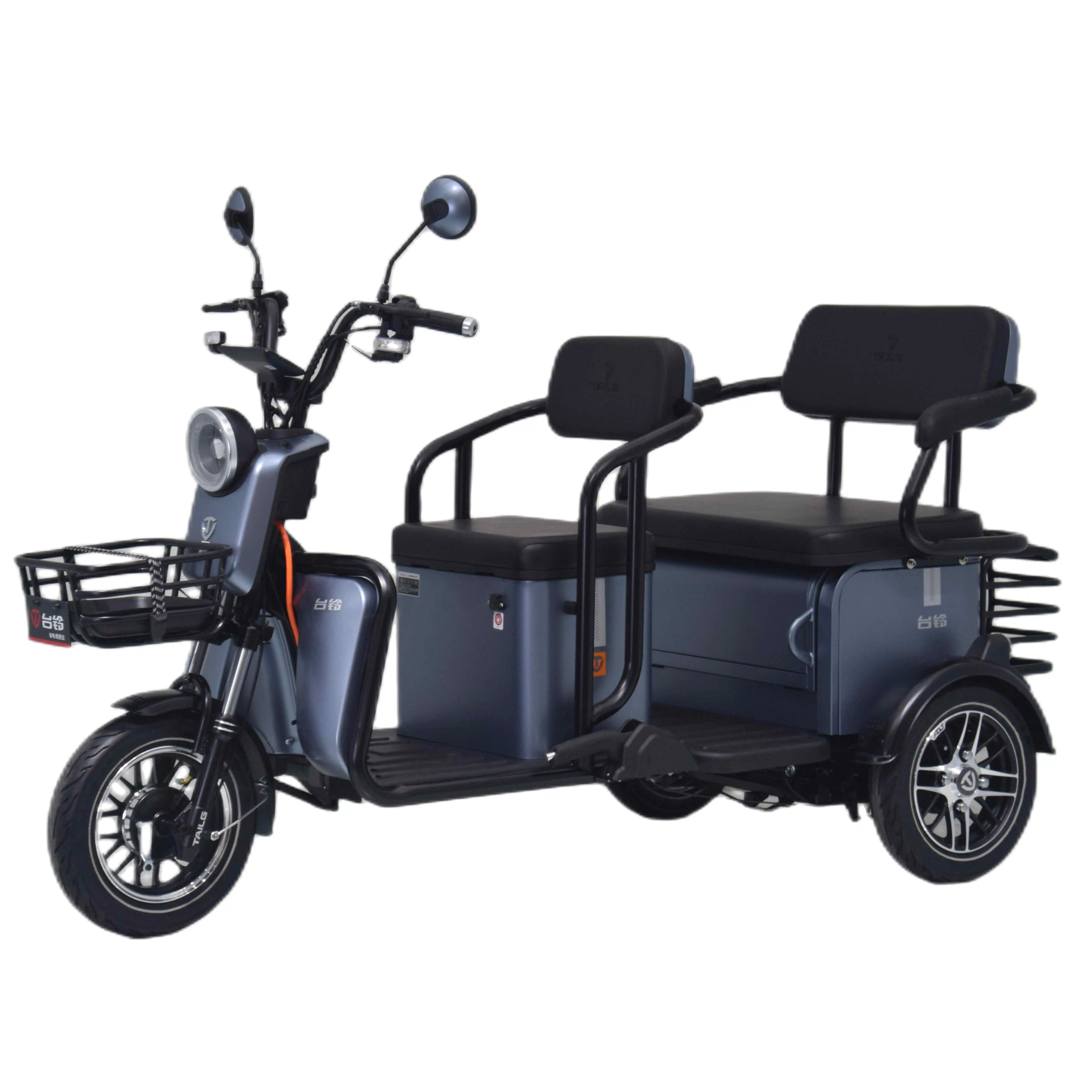 Tailg fabrika sıcak satış Moped Trike Scooter yolcularla üç tekerlekli motosiklet elektrikli üç tekerlekli bisiklet