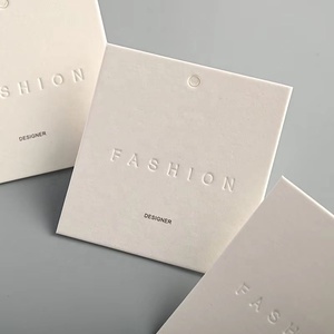 Đơn giản <span class=keywords><strong>Joker</strong></span> gạo trắng thẻ Dent Quần áo thủ công treo thẻ mờ mờ keo mềm tùy chỉnh giấy may <span class=keywords><strong>tag</strong></span> - Product Image 2