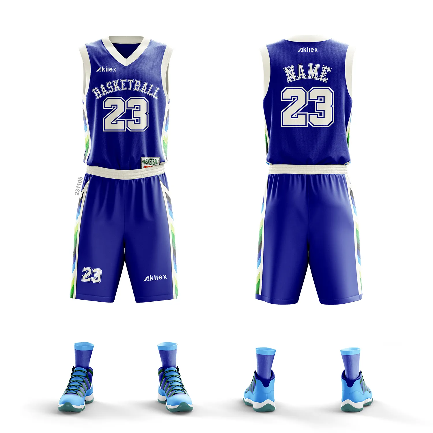 Akilex Uniforme de basket-ball rétro à sublimation personnalisé, kit complet de maillot de basket-ball pour enfants, vente en gros