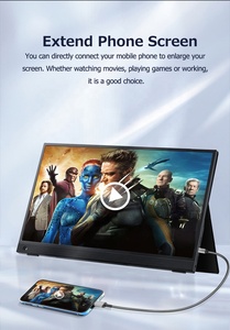 Pantalla de ángulo de visión 15,6 IPS de 178 pulgadas, Monitor portátil para videojuegos, con entrada tipo C