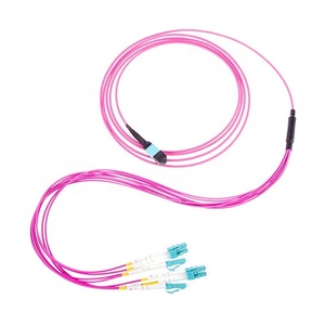 High quality 8 core mpo <strong>mtp</strong> to 4 uniboot lc duplex breakout fiber optical patch cord - Product Image 1